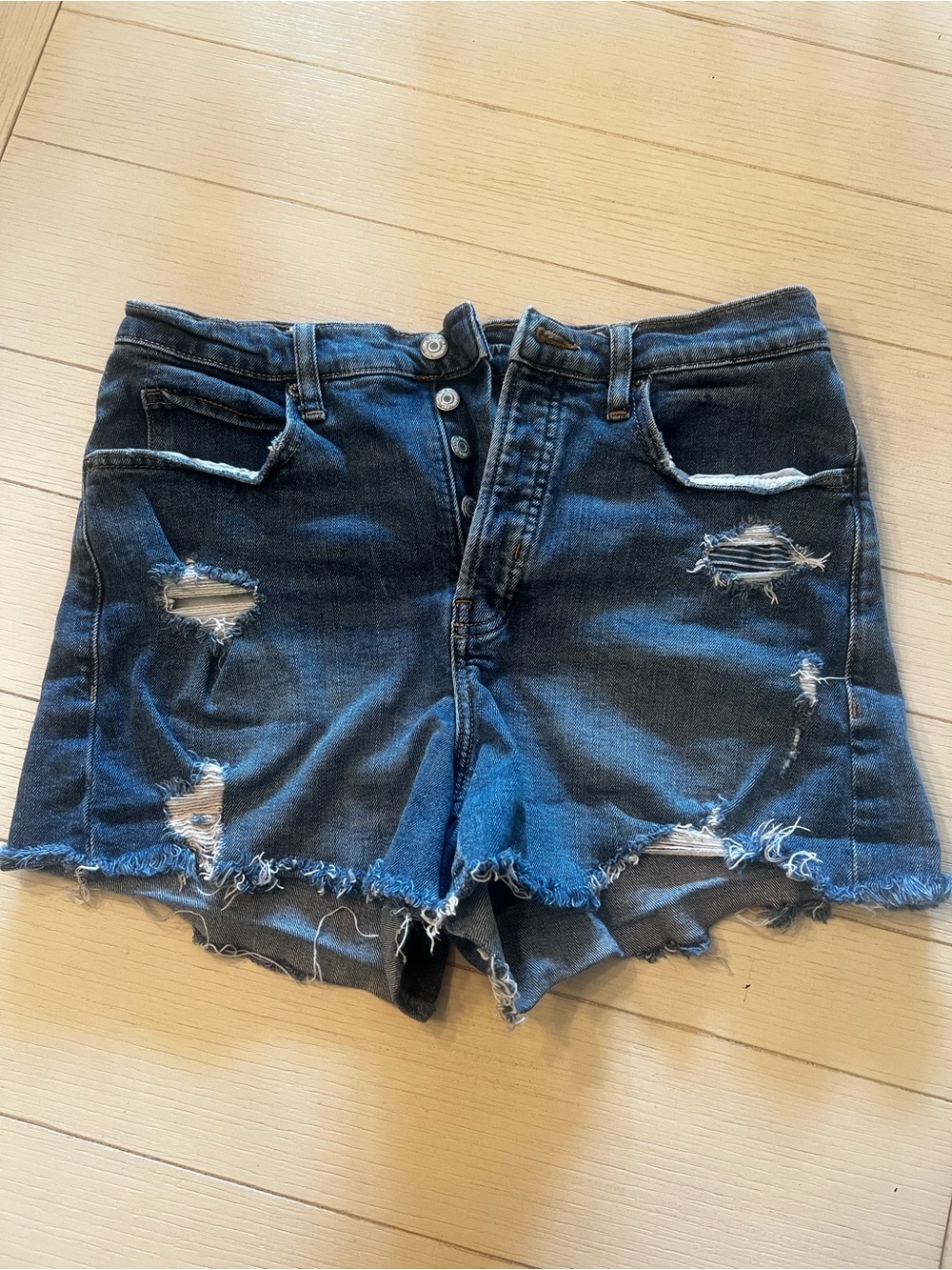 Old Navy Distressed Dark Blue Denim Cutoff Shorts